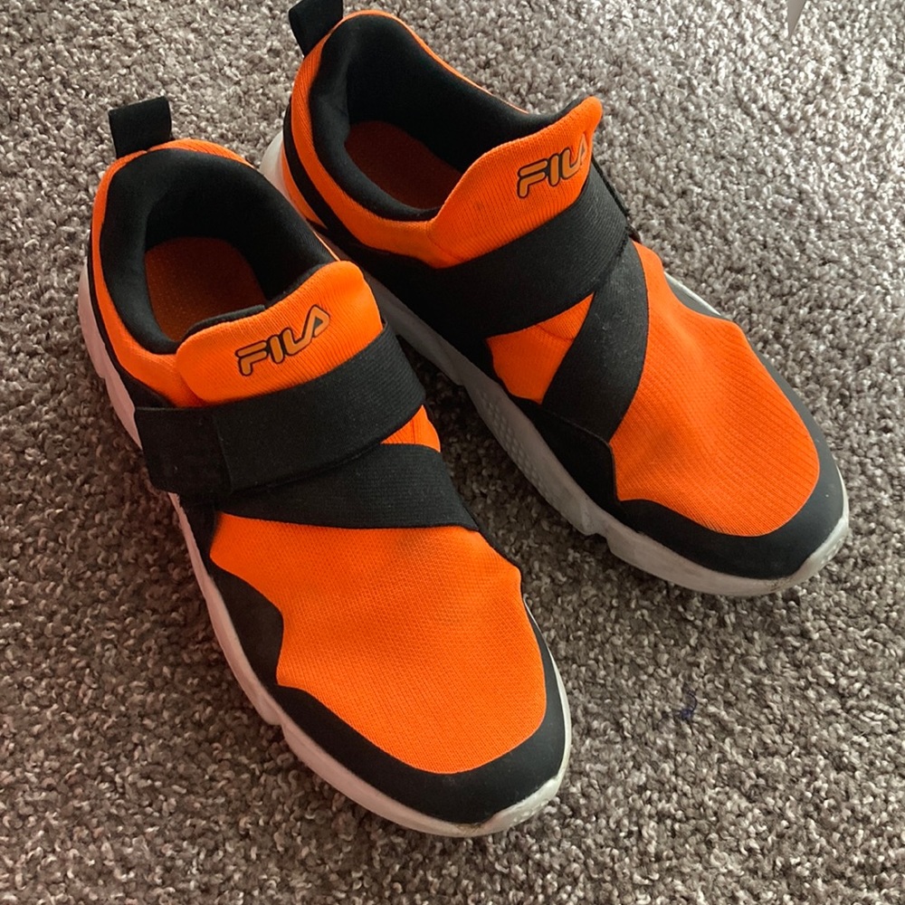 Orange Fila sneakers size 9